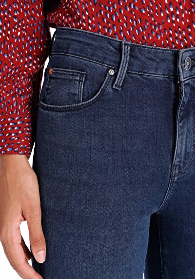 Image de 703 Carla Pantalon Bleu   En  Slim Fit Femme