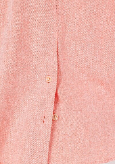 Image de Chemise À Manches Longues Saumon Relaxed Fit Droit Sergé Femme