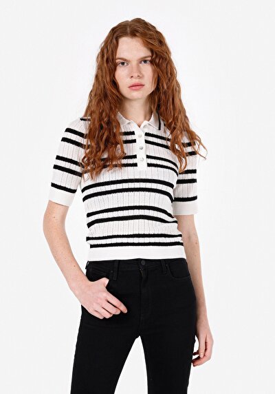 Image de Tricot Blanc Slim Fit Femme