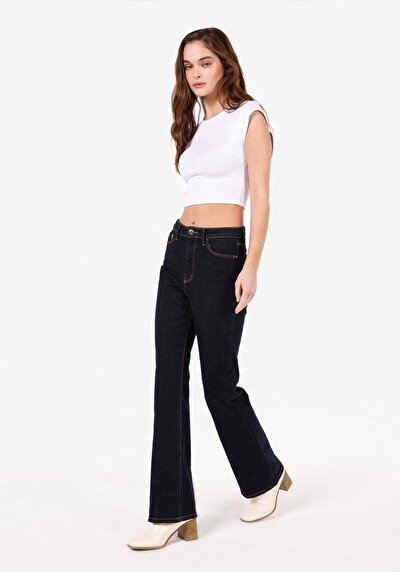 Image de 791 Monica Pantalon Bleu En Regular Fit Femme