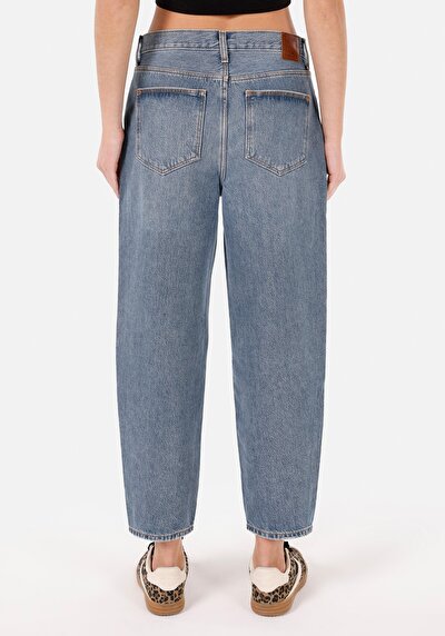 Image de 850 Jenny Pantalon Bleu En Balloon Fit Femme