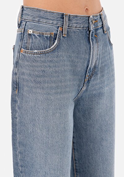 Image de 850 Jenny Pantalon Bleu   En  Balloon Fit Femme