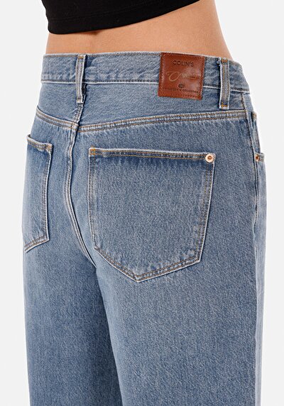 Afficher les détails de 850 Jenny Pantalon Bleu   En  Balloon Fit Femme