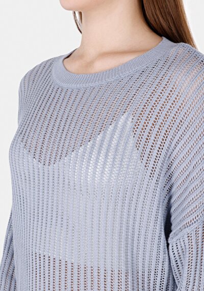 Image de Pull Bleu Regular Fit Manches Longues Femme