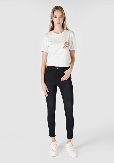 Image de 759 Lara Pantalon Noir En Skinny Fit Femme