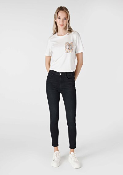 Image de 759 Lara Pantalon Noir En Skinny Fit Femme