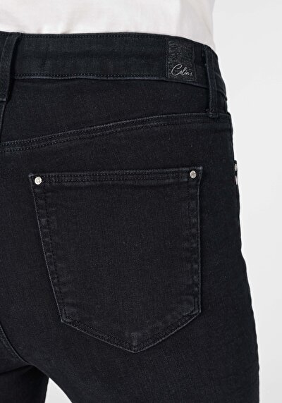 Afficher les détails de 759 Lara Pantalon Noir   En  Skinny Fit Femme