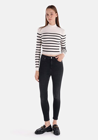 Image de 760 Diana Pantalon Noir   En  Skinny Fit Femme