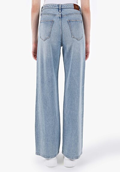 Image de 970 Berry Pantalon  Wide Leg High Rise En  Regular Fit Femme