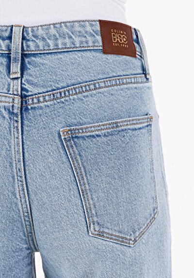 Afficher les détails de 970 Berry Pantalon  Wide Leg High Rise En  Regular Fit Femme