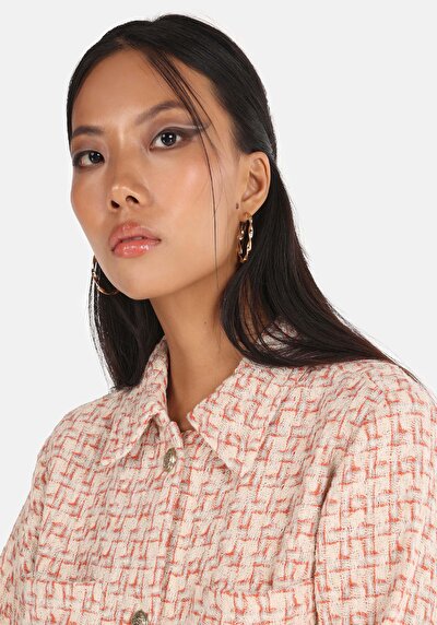 Image de Chemise À Manches Longues Marron Regular Fit Droit Ratière Femme