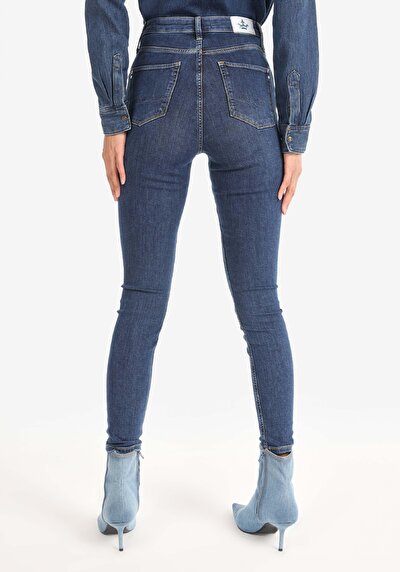 Image de 760 Diana Pantalon Bleu En Skinny Fit Femme