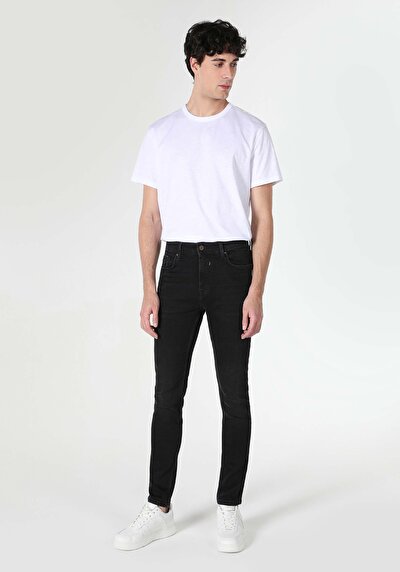 Image de 035 Ryan Pantalon Noir En Skinny Fit Homme