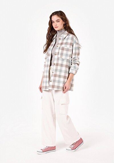 Image de Chemise À Manches Longues Regular Fit Plaid Femme
