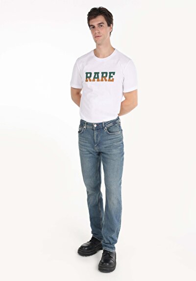 Image de 045 David Pantalon Bleu En Regular Fit Homme