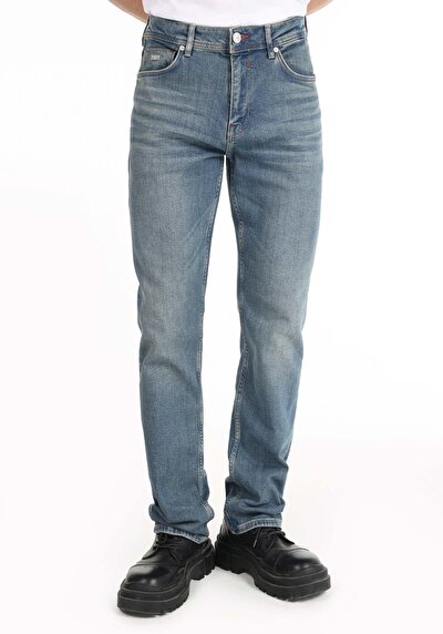 Image de 045 David Pantalon Bleu En Regular Fit Homme