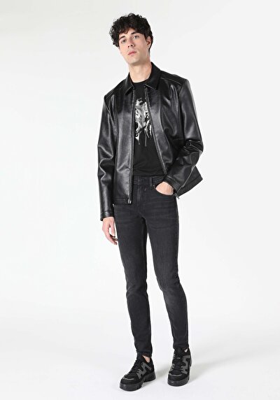 Image de 040 Alex Pantalon Noir En Skinny Fit Homme