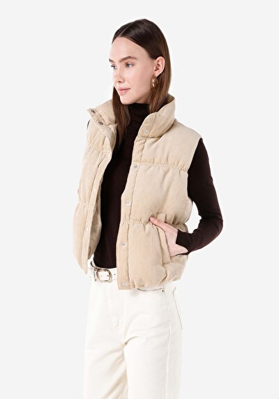 Afficher les détails de Gilet Beige Regular Fit Femme