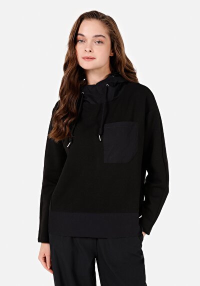 Image de T-shirt À Manches Longues Noir Regular Fit  Femme