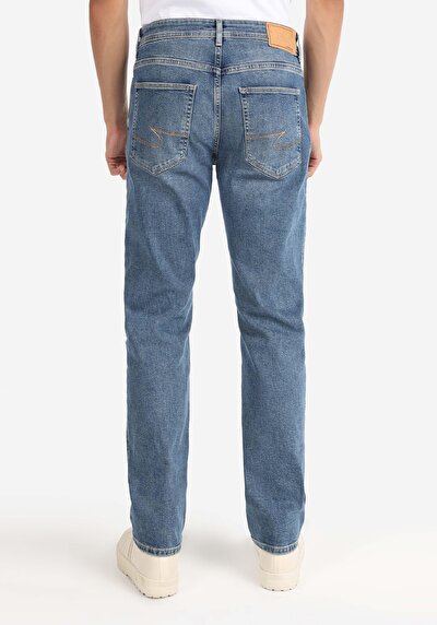 Image de 045 David Pantalon Bleu En Regular Fit Homme