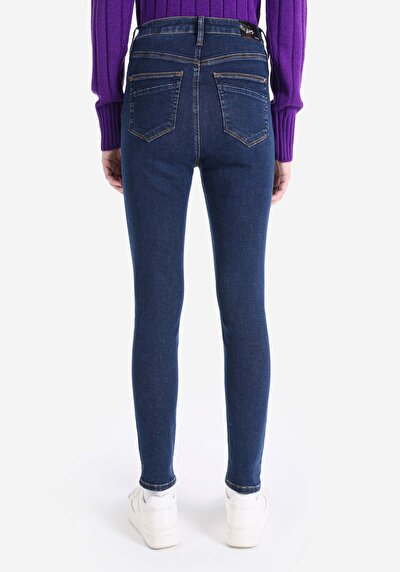 Image de 760 Diana Pantalon Bleu Foncé En Skinny Fit Femme