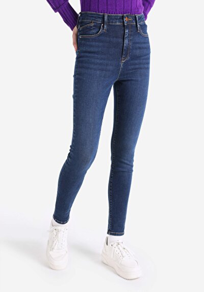 Image de 760 Diana Pantalon Bleu Foncé   En  Skinny Fit Femme