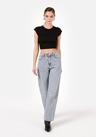 Image de 970 Berry Pantalon Bleu En Regular Fit Femme