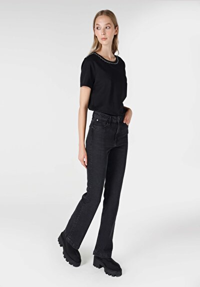 Image de 791 Monica Pantalon Bleu En Regular Fit Femme