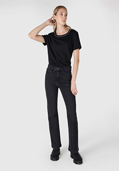 Image de 791 Monica Pantalon Bleu En Regular Fit Femme