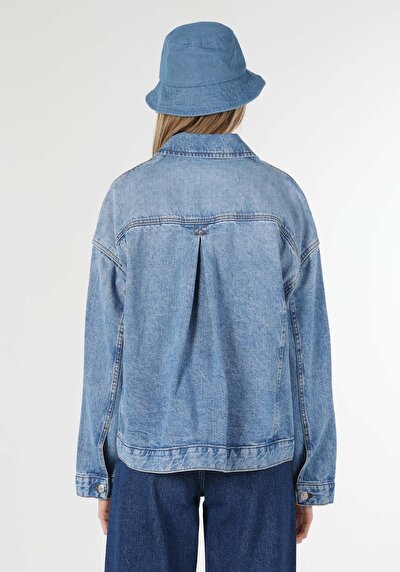 Afficher les détails de Veste De Blazer Bleu Oversize Fit   Femme