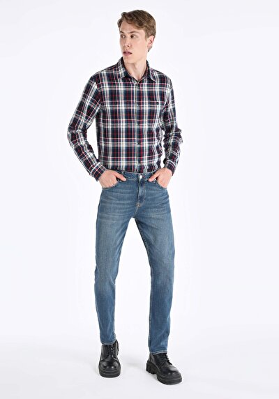 Image de 067 Jack Pantalon Bleu En Regular Fit Homme