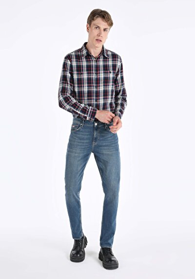 Image de 067 Jack Pantalon Bleu En Regular Fit Homme