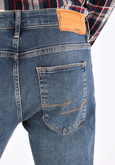 Afficher les détails de 067 Jack Pantalon Bleu   En  Regular Fit Homme
