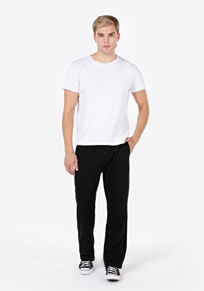Afficher les détails de Pantalon De Survêtement Noir Regular Fit Homme
