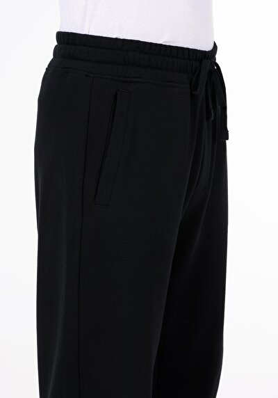 Afficher les détails de Pantalon De Survêtement Noir Regular Fit Homme