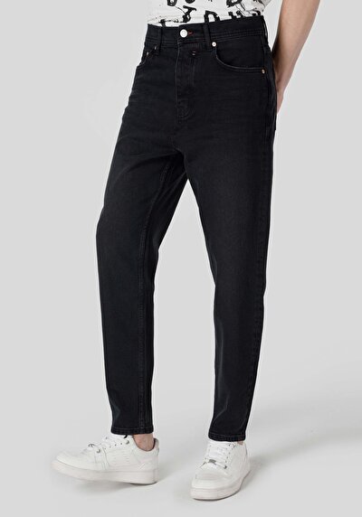 Image de 058 Otto Pantalon Gris En Loose Tapered Fit Homme