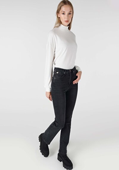 Image de 797 Adel Pantalon Noir En Flare Femme