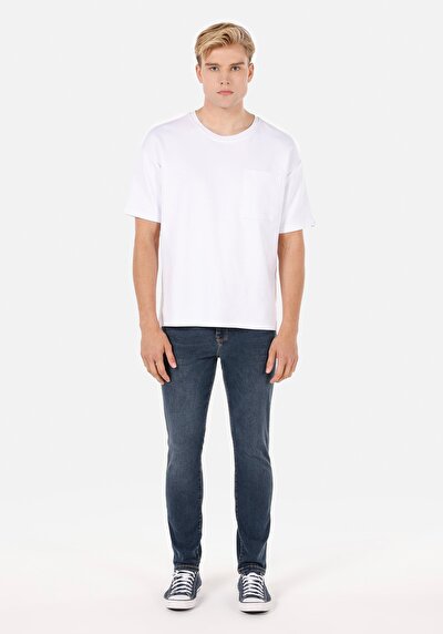 Image de 035 Ryan Pantalon Bleu Skinny Leg High Rise En Skinny Fit Homme