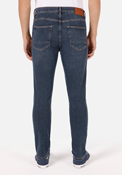 Afficher les détails de 035 Ryan Pantalon Bleu Skinny  Leg High Rise En  Skinny Fit Homme