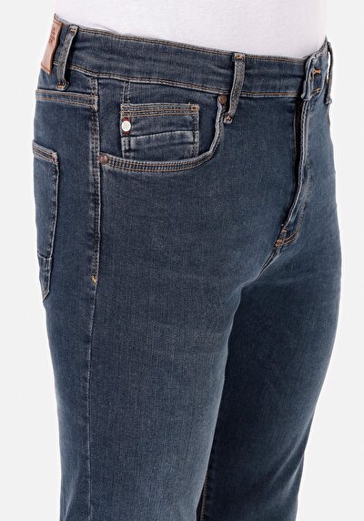 Afficher les détails de 035 Ryan Pantalon Bleu Skinny  Leg High Rise En  Skinny Fit Homme