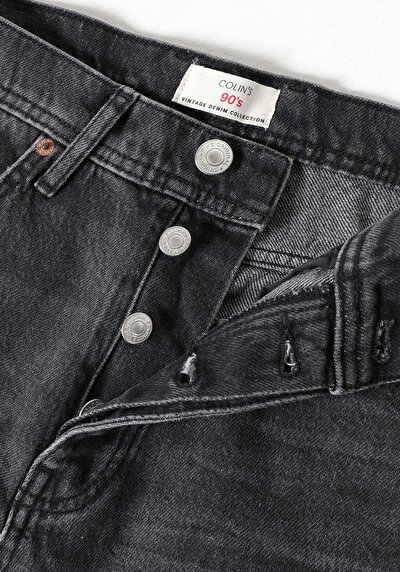 Afficher les détails de 046 Marco Pantalon Noir   En  Loose Straight Fit Homme