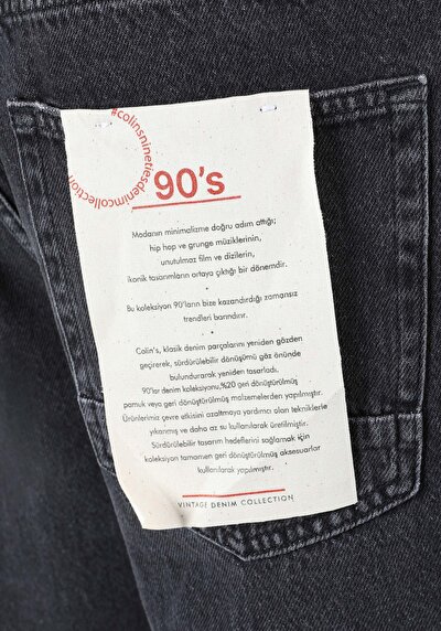 Afficher les détails de 046 Marco Pantalon Noir   En  Loose Straight Fit Homme