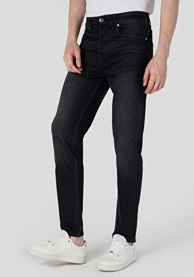 Image de 046 Marco Pantalon Noir   En  Loose Straight Fit Homme