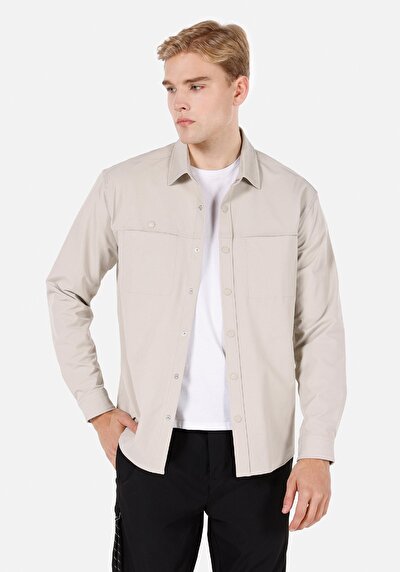 Image de Chemise À Manches Longues Blanc Regular Fit Droit Ratière Homme