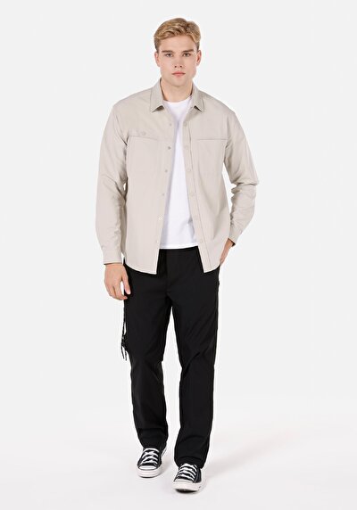 Image de Chemise À Manches Longues Blanc Regular Fit Droit Ratière Homme