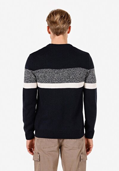 Image de Pull Marine Regular Fit Manches Longues  Homme