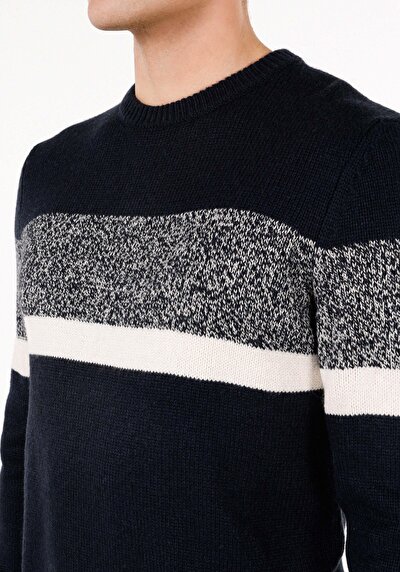Image de Pull Marine Regular Fit Manches Longues  Homme