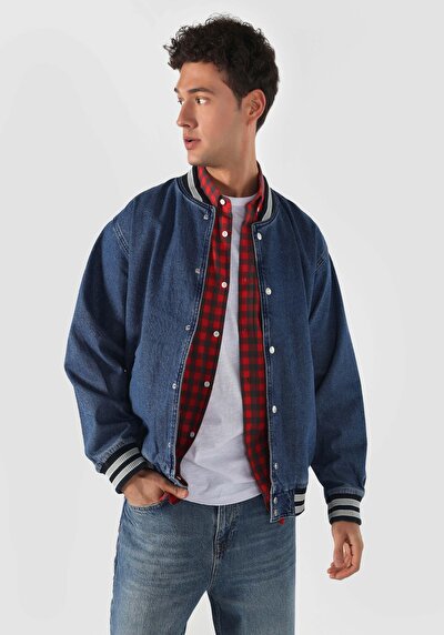 Afficher les détails de Veste De Blazer Bleu Oversize Fit   Homme