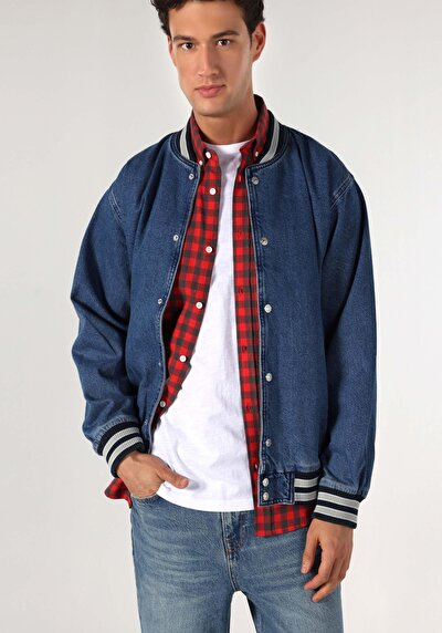 Afficher les détails de Veste De Blazer Bleu Oversize Fit   Homme