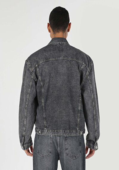 Afficher les détails de Veste De Blazer Gris Oversize Fit   Homme